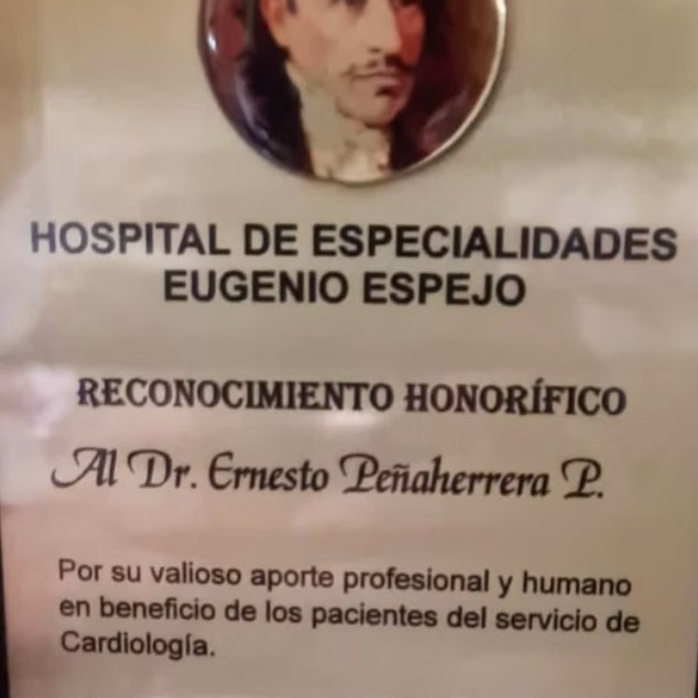 Reconocimiento recibido durante el Taller de Monitoreo de Presion Arterial, entregado por la  Dra Liliana Cardenas y su equipo de Cardiología. 