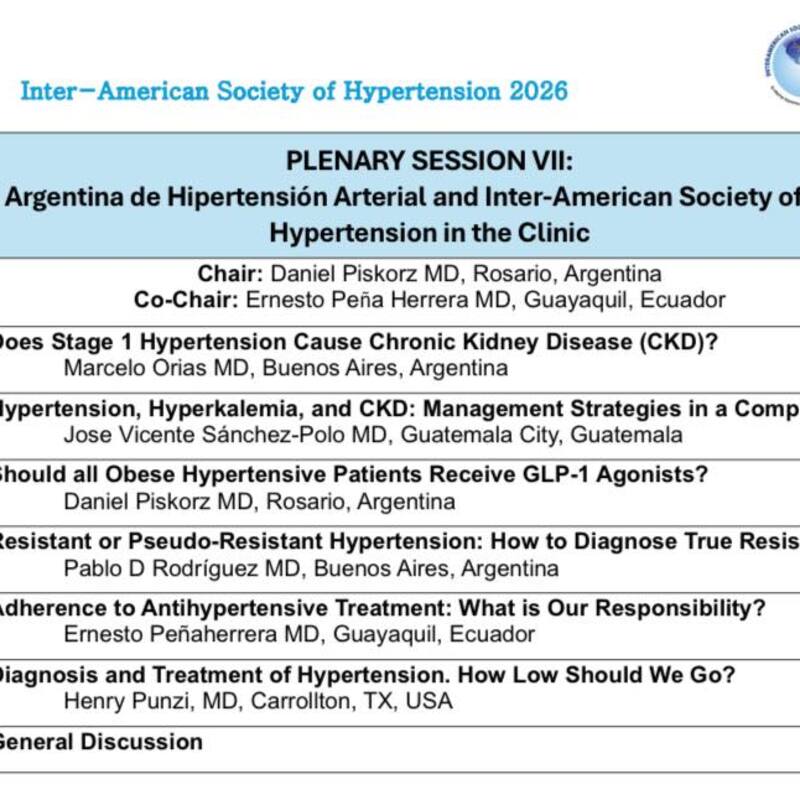 InterAmerican Society of Hypertension en Guatemala. Excelente Congreso, empezando el 2026